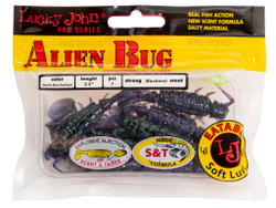 Виброхвосты съедобные искусственные LJ Pro Series ALIEN BUG 2,5in (06,35)/T52 7шт.