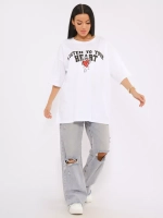 Футболка женская оверсайз принт