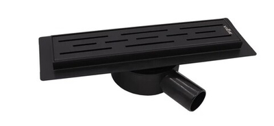 Трап душевой (ПОВОРОТНЫЙ, 360°) с сухим затвором -40см (ЧЕРНЫЙ)  ViEiR  (4/1шт)