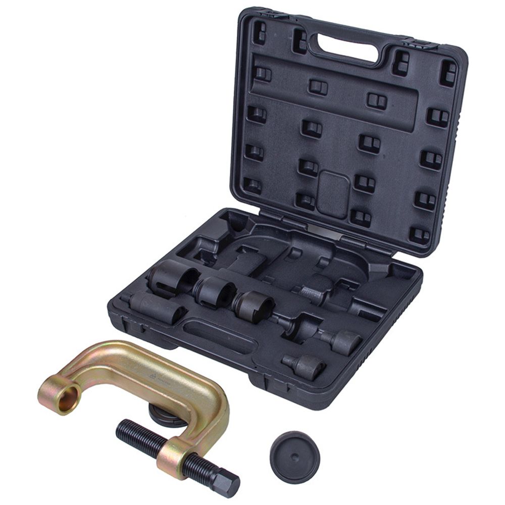 МАСТАК (110-20008C) Набор оправок для монтажа и демонтажа сайлентблоков MB, кейс, 8 предметов