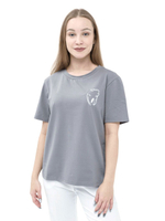 Футболка медицинская женская Тезис TZ113, принт "Зубик", белый, 46-48