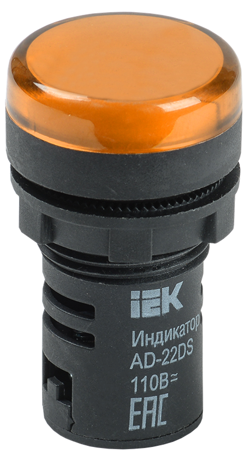 Лампа AD22DS(LED)матрица d22мм желтый 24В AC/DC IEK