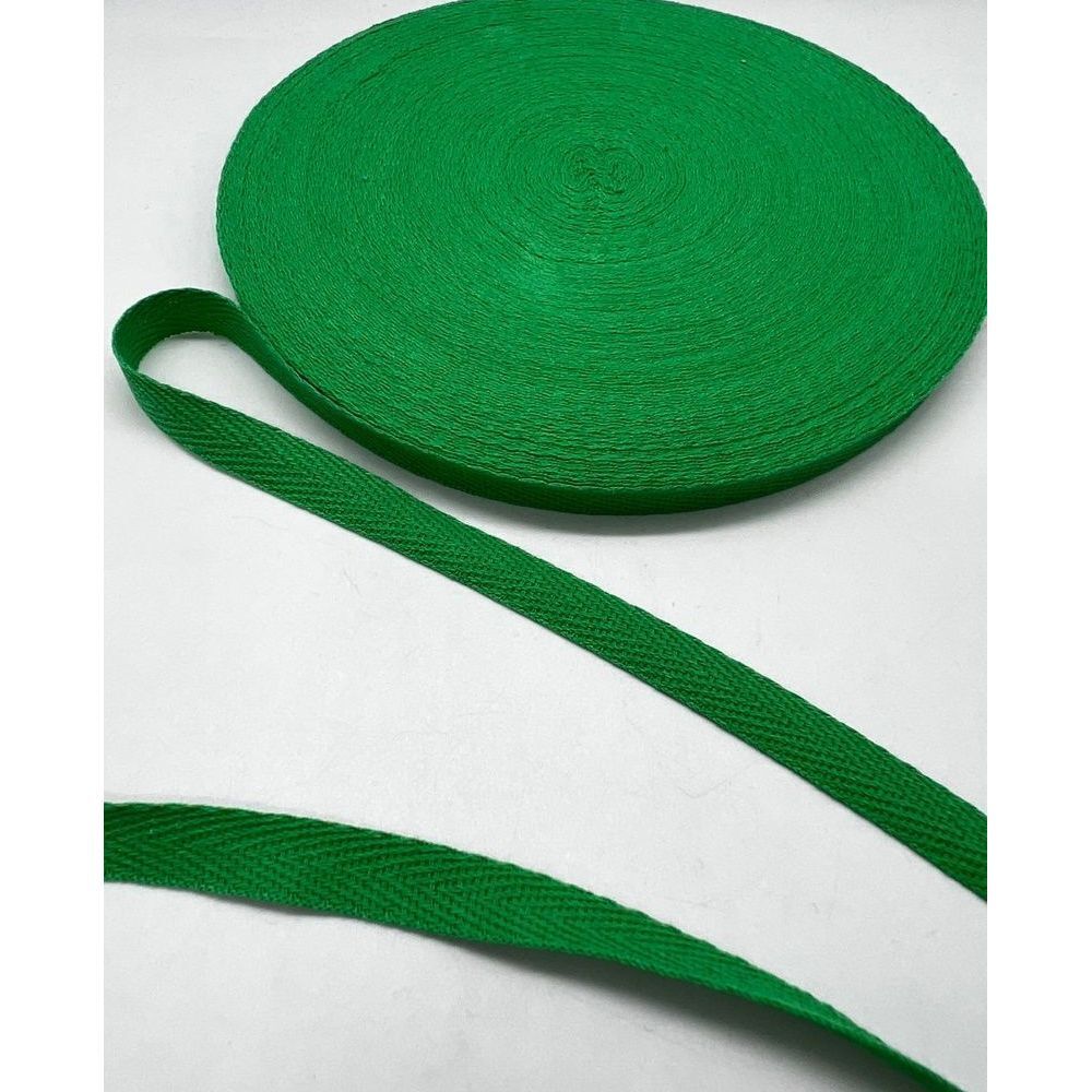 Киперная лента 100% 10мм хлопок цвет зеленый 006