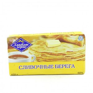 МАСЛО СПРЕД СЛИВОЧНЫЕ БЕРЕГА 60% 450ГР ЗЛАТЫЕ ГОРЫ