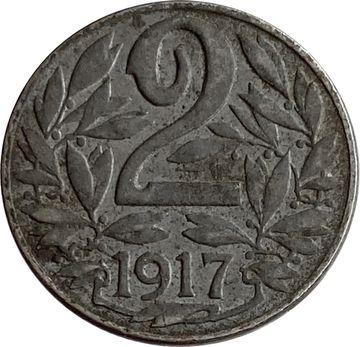 2 геллера 1917 Австрия