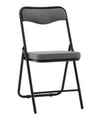 Стул складной Джонни велюр велютто темно-серый каркас черный матовый