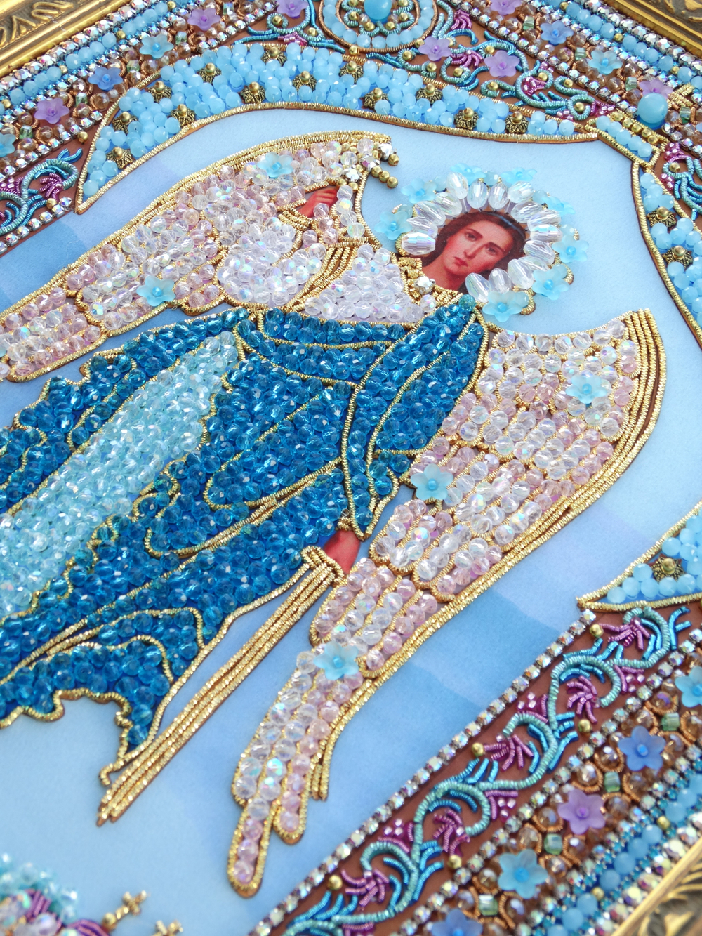 И-24 Набор для вышивания хрустальными камнями Ангел Хранитель домашнего очага