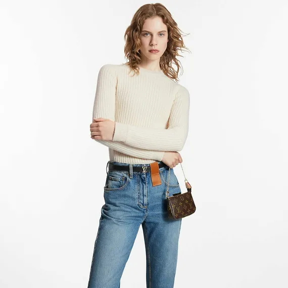 Клатч женский Louis Vuitton Mini Pochette коричневый
