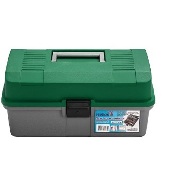 Ящик для инструментов Helios двухполочный зеленый