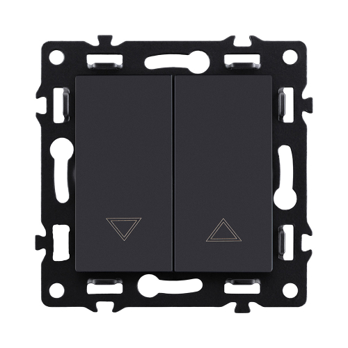 Механизм управления жалюзи 2-клавишный, черный Kollinger Asthetik AS-013BK