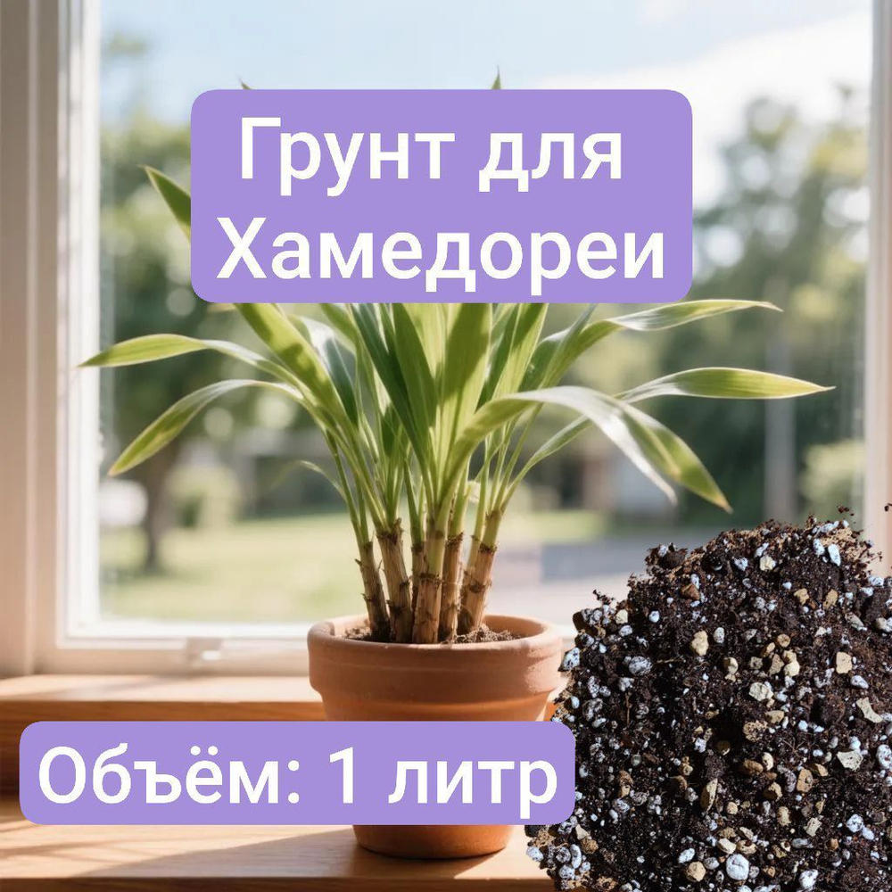 Авторский грунт для пальмы Хамедореи, 1 литр
