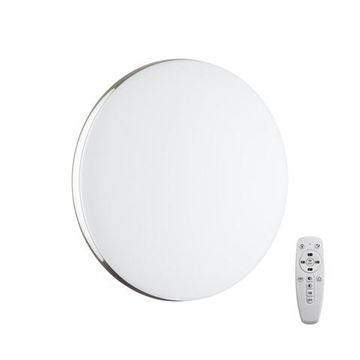 7600/DL TAN SN Светильник пластик/белый/хром LED 48Вт ДУ 2.4G /SMART 3000-4200-6300К D400 IP43 пульт ДУ/ LampSmart RINGO