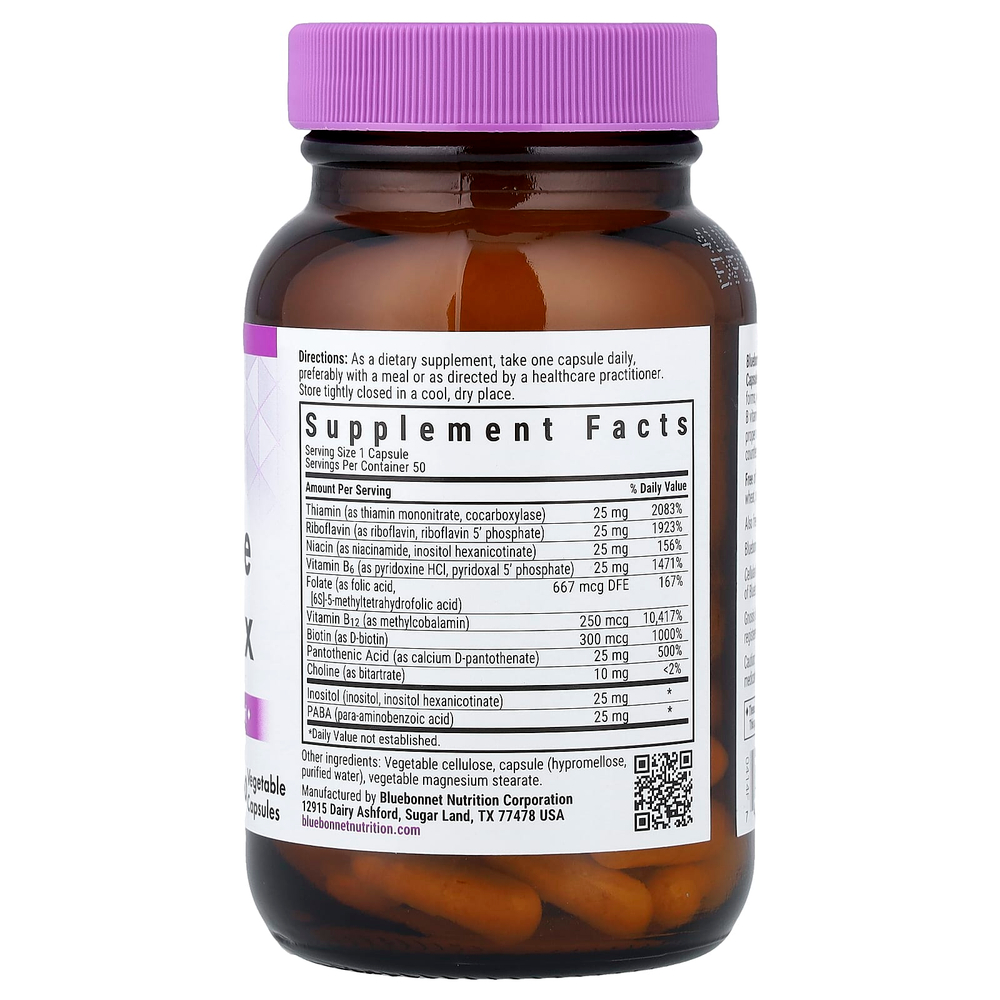 Bluebonnet Nutrition, CellularActive®, комплекс коэнзимов группы B, 50 растительных капсул