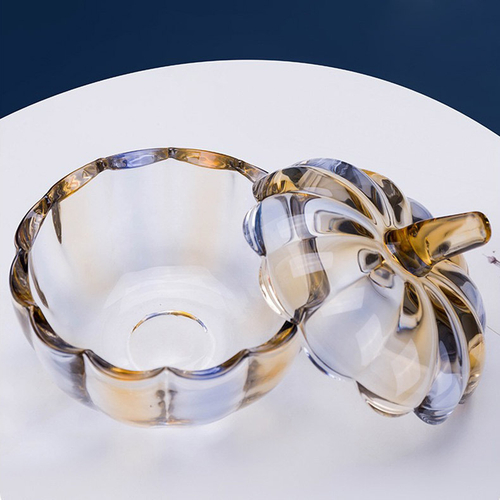 Шкатулка Cloyd POME Box / выс. 17 см - янтар. стекло (арт.50052)