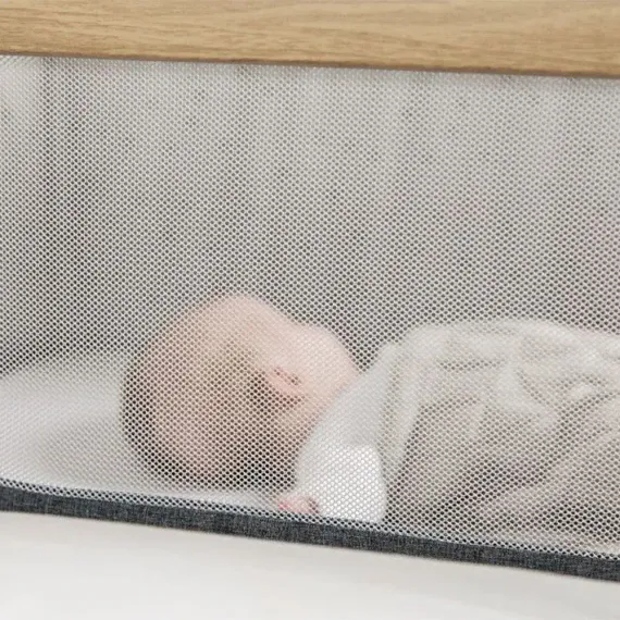 Колыбель приставная Tutti Bambini CoZee Scandinavian Walnut and Ecru с колесами