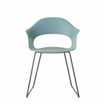 Кресло пластиковое Scab Design Lady B sledge frame, антрацит, голубой