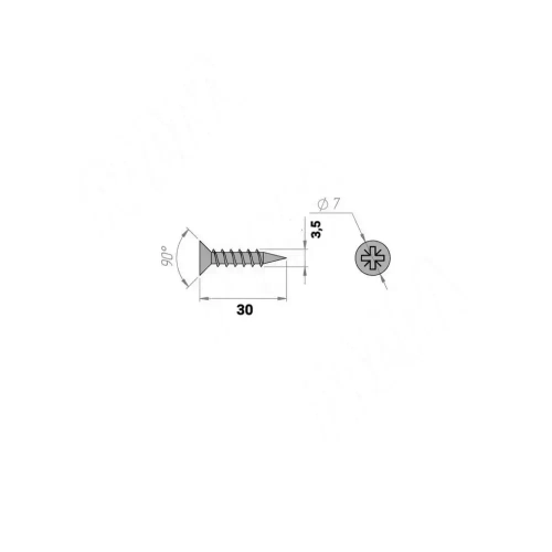 Саморез 3.5 x 30 мм 100 шт. 0.112 кг.