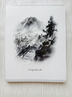 Тетрадь 96 листов А5+. "Восточные пейзажи", общая, клетка. Формат А5+ (163*203 мм). Арт.120050. С полями. Комплект 5 шт.