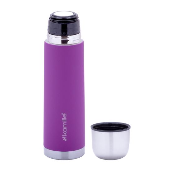 Термос 500 мл. из нержавеющей стали Kamille KM-2001A с прорезиненным покрытием