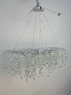 Люстра подвесная Lanbos, 13 ламп Е14, до 520 Вт, до 40 кв м, серебро