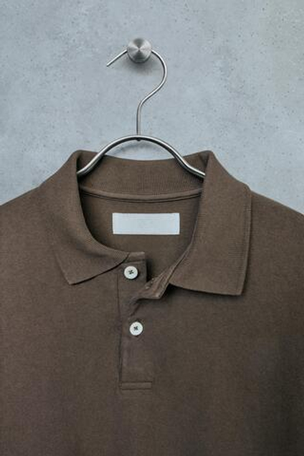 ZARA STORIESZ - ОДНОТОННОЕ ПОЛО, КОРИЧНЕВЫЙ