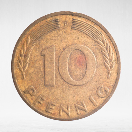 Germany, 10 Pfennigs, 1982, (Stuttgart Mint - "F"), VF