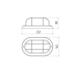 Светильник ЭРА НБО 04-60-022 Кантри дерево/стекло решетка IP54 E27 max 60Вт 232х140 овал орех