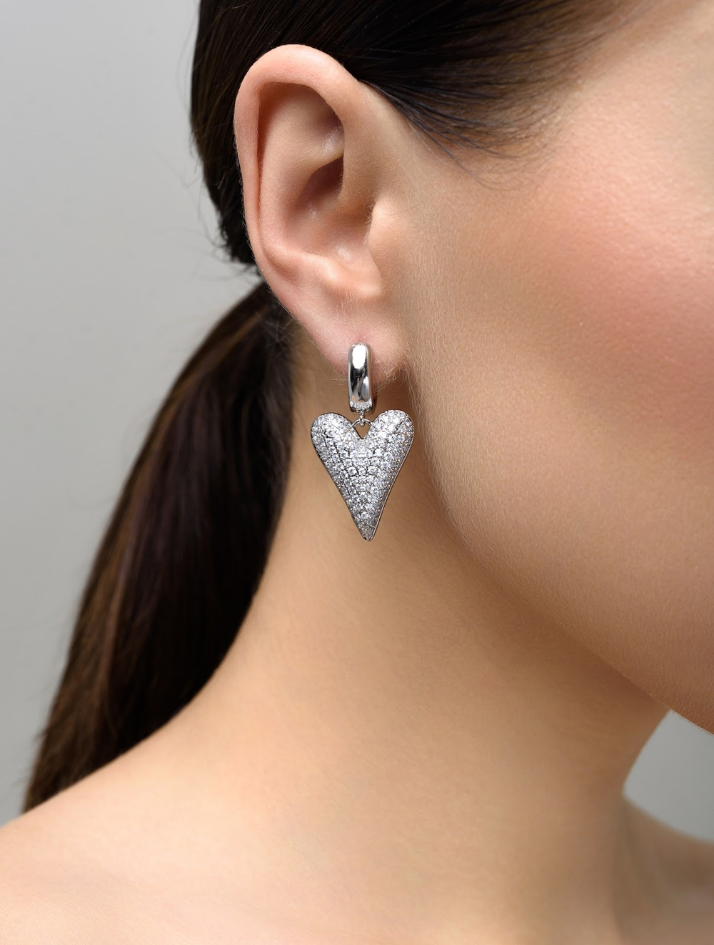 Серьги "Elongate Shine" Silver на швензе амур
