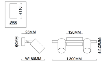 Светильник настенный 2*GU10 2162/05/02W бронза Ausver Stilfort