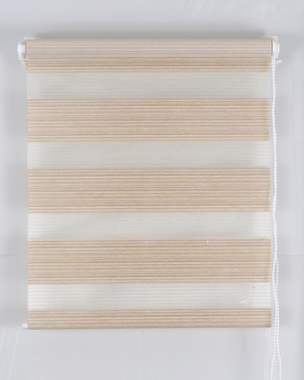 Рулонная штора зебра, светло-желтый