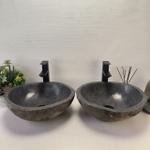 Раковина из речного камня ПАРА! RS-63700 43*40*15 2шт 0126