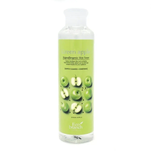 Гипоаллергенный тонер с зеленым яблоко Eco branch Green Apple Hypoallergenic Skin Toner 200 мл