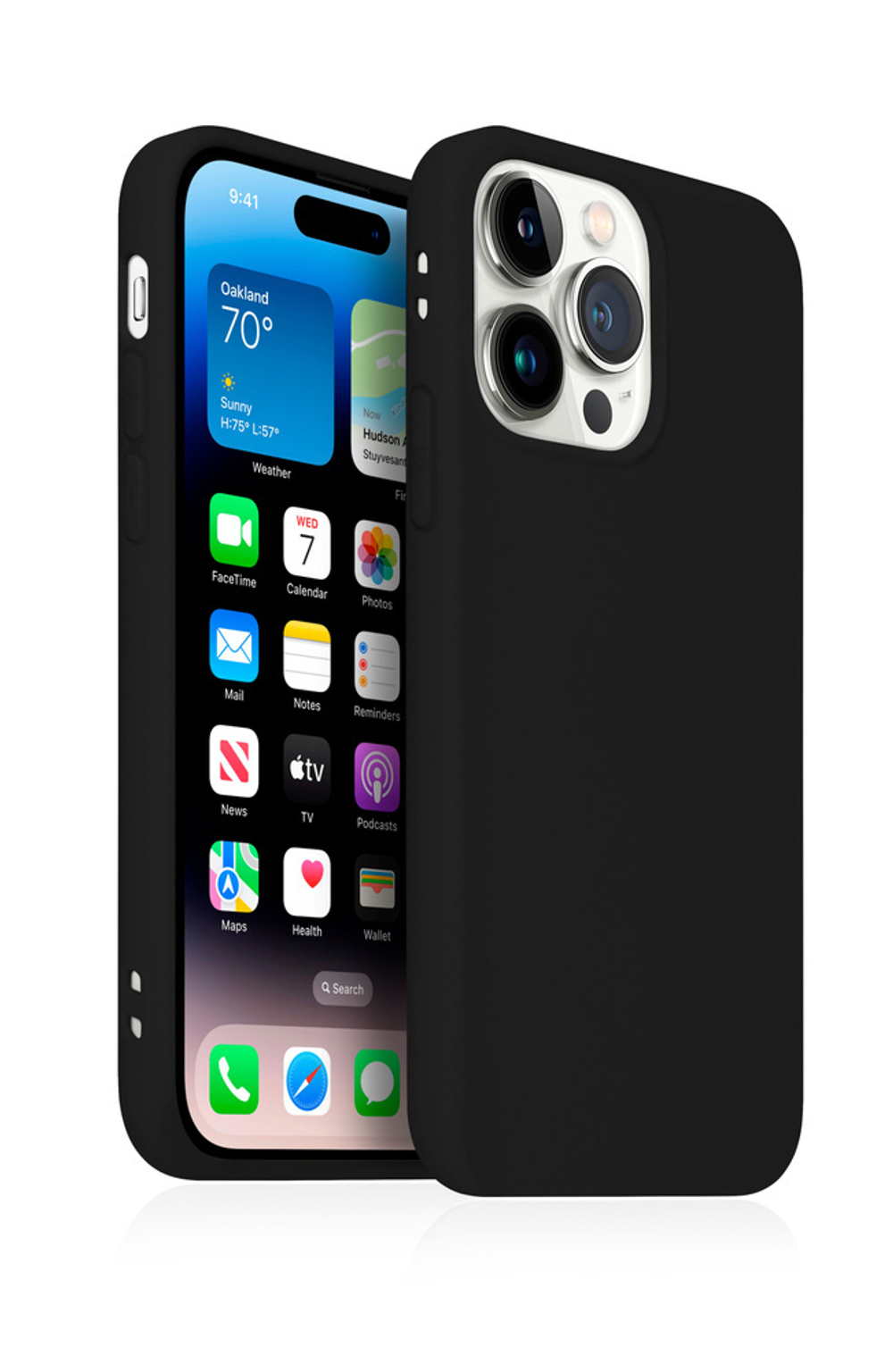 Накладка iPhone 14 Pro силикон черный