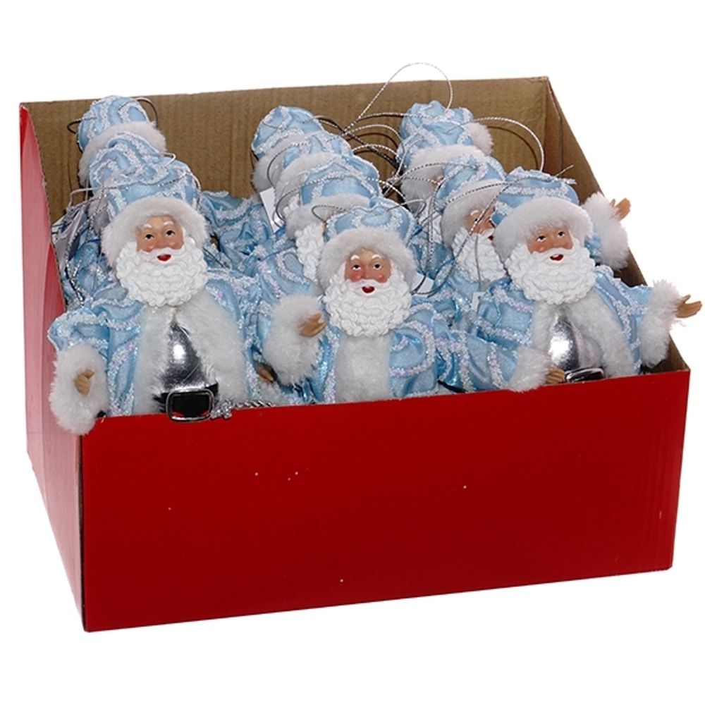 GAEM Украшение новогоднее "Дед Мороз" (блок 12 шт), L11 W4 H17 см, 2в.
