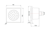 Боковая форсунка 130*130 AQUATEK, матовый черный AQ2099MB