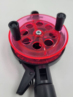 Удочка для зимней рыбалки Три Кита Tehno, катушка d-65mm с пластмассовой ручкой (хлыст стекловолокно), желтая, 3 штуки