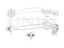 Рычаг подвески поперечный передний нижний правый UNIO SSP-40043