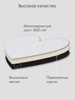 Холст на магните 10 см., 5 шт., сердце / Набор магнитных холстов для рисования