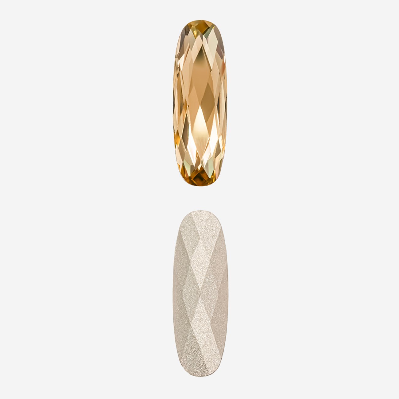 Кристалл Длинный Овал (Long Classical Oval), оттенок "Светлый Колорадо Топаз"/"Light Colorado Topaz", 21*7мм