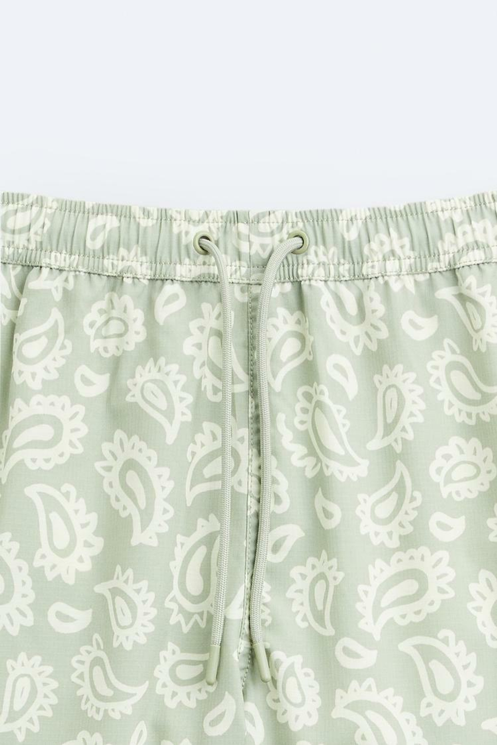 ZARA ПЛАВКИ С ПРИНТОМ ПЕЙСЛИ, ПАСТЕЛЬНО-ЗЕЛЕНЫЙ