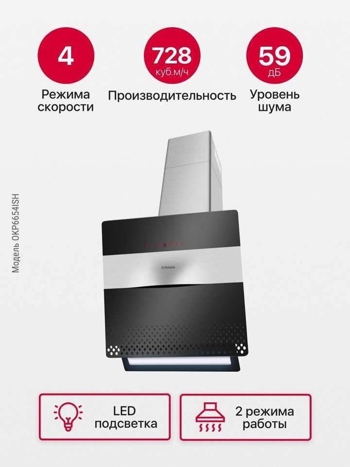 Наклонная вытяжка Hansa OKP6654ISH