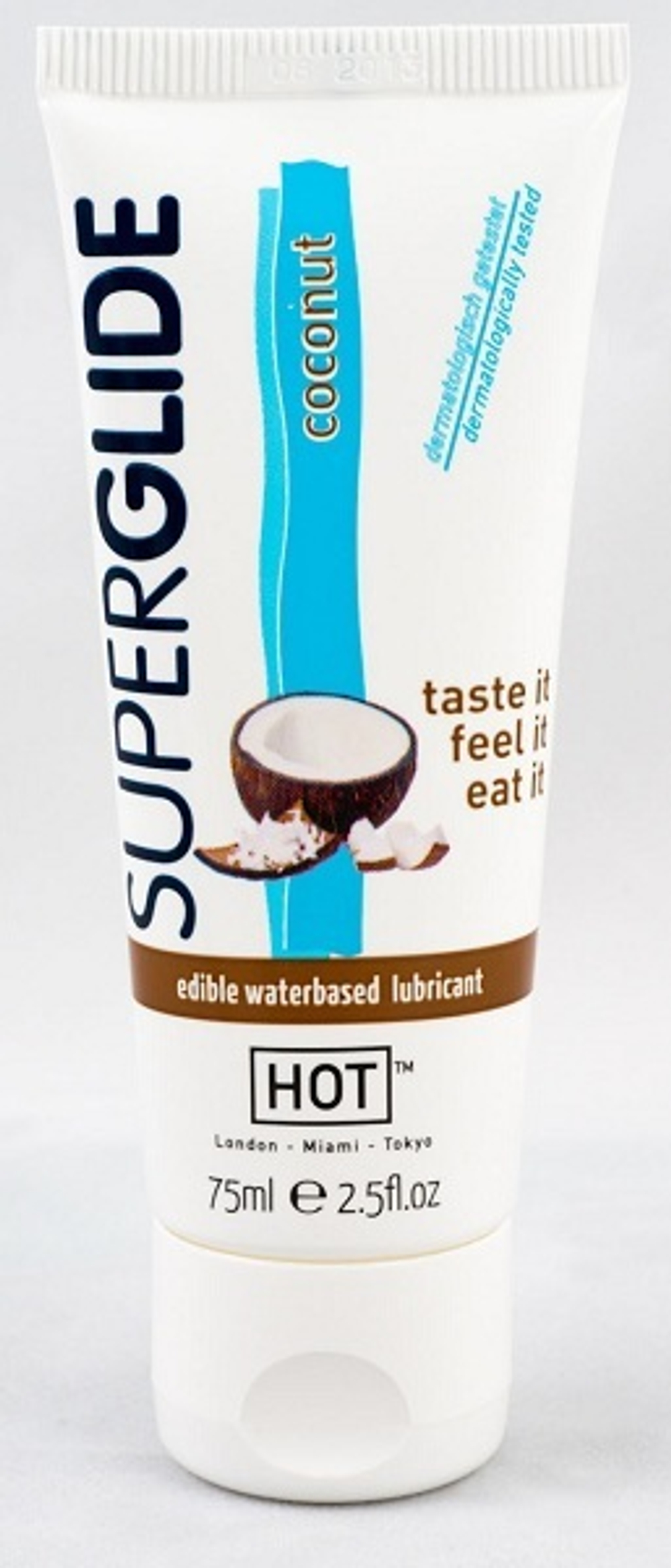Съедобный лубрикант на водной основе Superglide с ароматом кокоса, 75 мл.