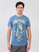 Футболка Варгградъ мужская голубая «Пляски над городищем»