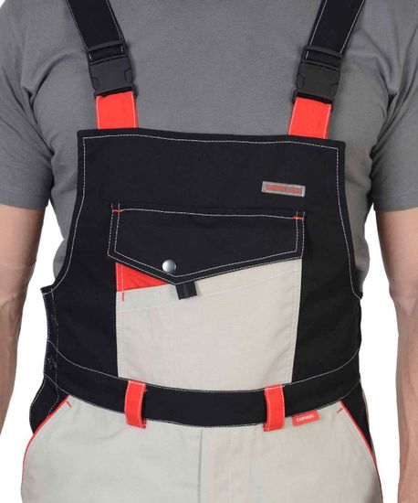 Полукомбинезон "Сириус-Ховард-Люкс" (молочный/черный/красный)