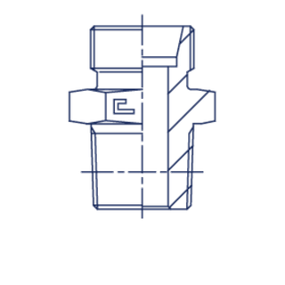 Штуцер FC DL22 NPT 3/4 (корпус)