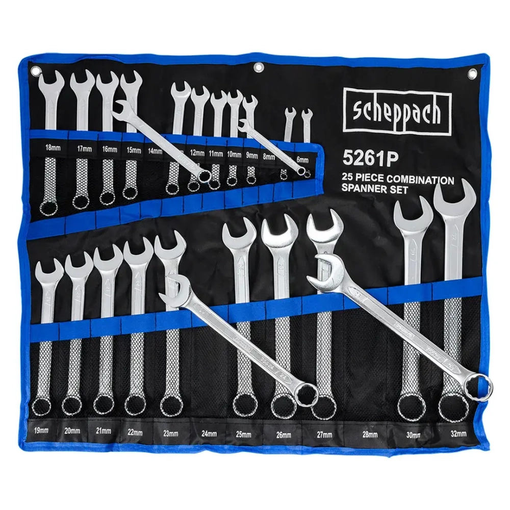 Ключи комбинированные, набор 25пр. (6-28, 30, 32мм) Scheppach Sch-5261P