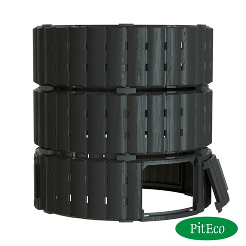 Компостер Piteco 1350л круглый чёрный, K11135