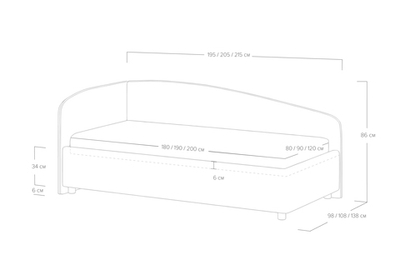 Кровать Paola L (90x180)