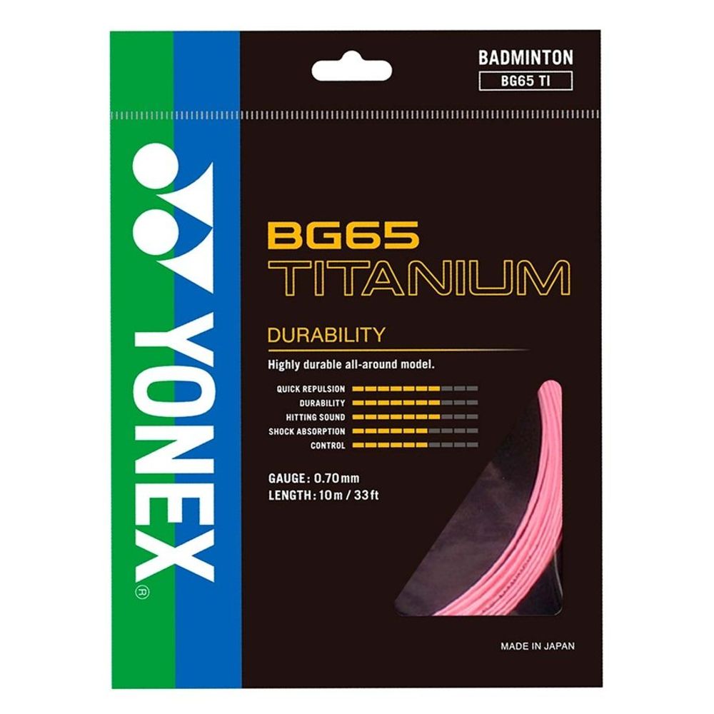 Струны для бадминтона YONEX BG65 TITANIUM Сеты (1 натяжка)