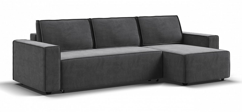 Диван Угловой Норд (Велюр Монолит серый)